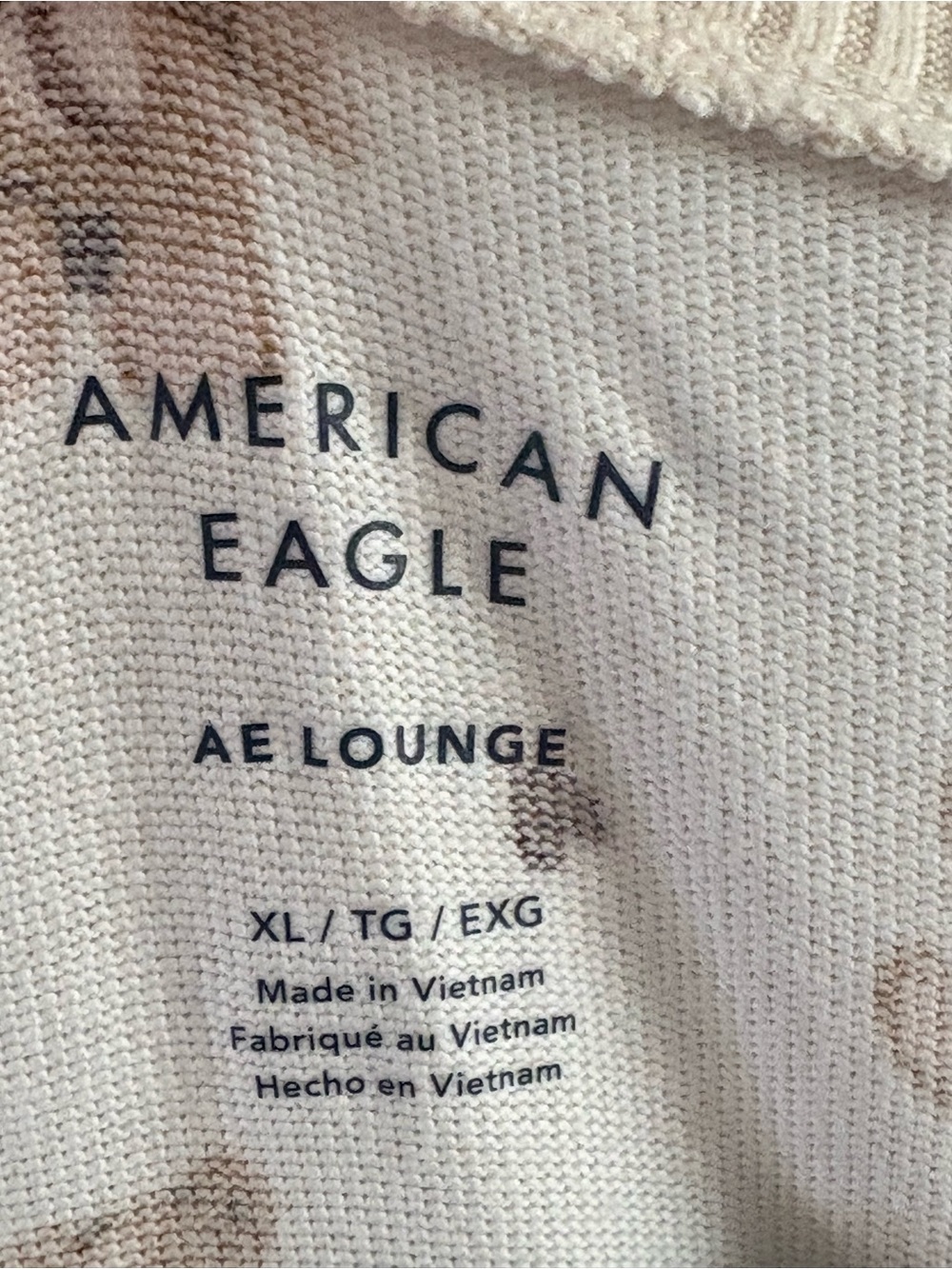 American Eagle AE Lounge Teddy Bear Pajama Set Women’s XL Cream Cozy - Picture 4 of 6